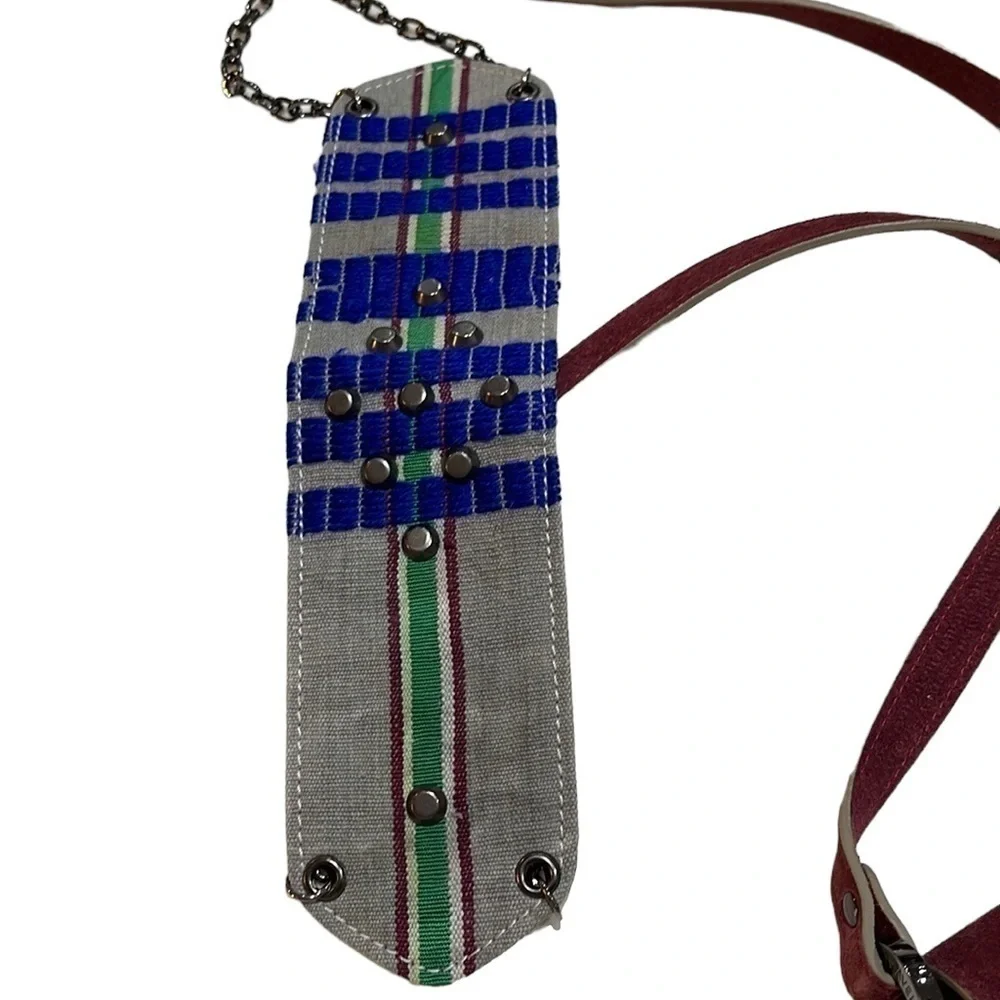 Joey Wolffer Suede Crossbody Bag Burgundy Wine